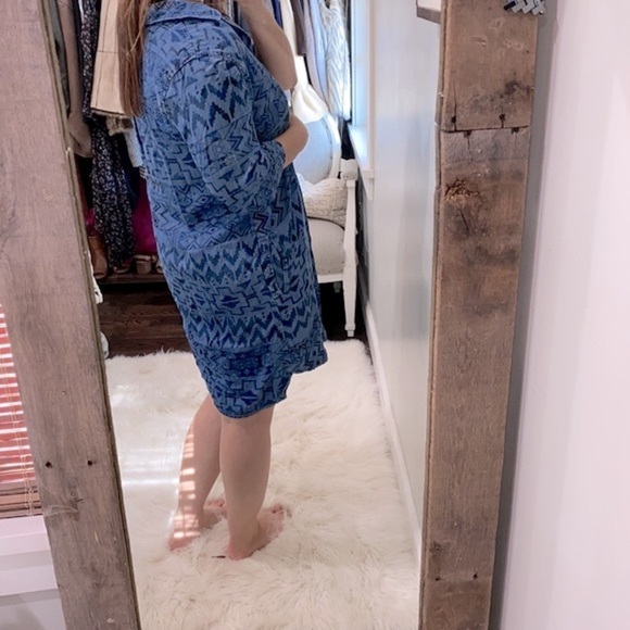 Philosophy chambray shirt dress size large with pockets - Picture 3 of 5